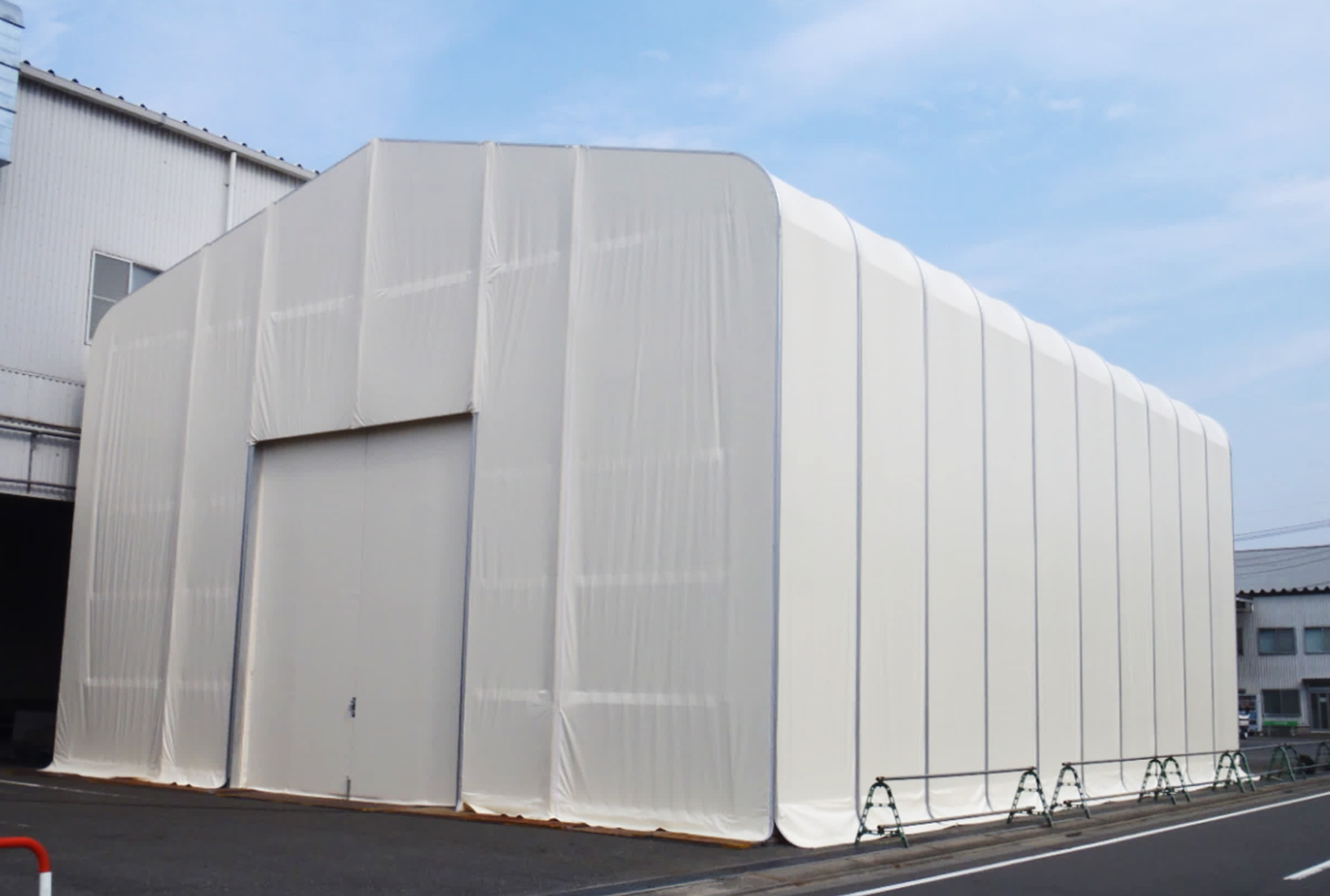 工事用テント ｜ テント倉庫・工事現場用テントのレンタルなら