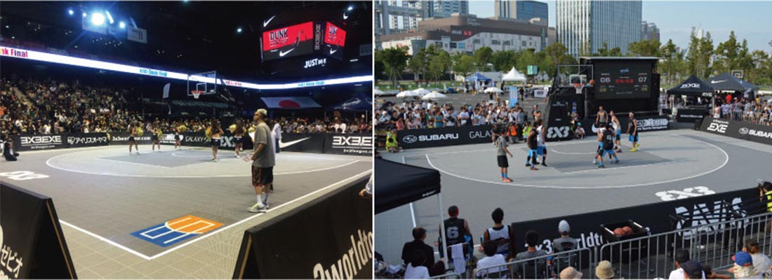 スポーツコートはFIBA 3×3 World Tourにも採用