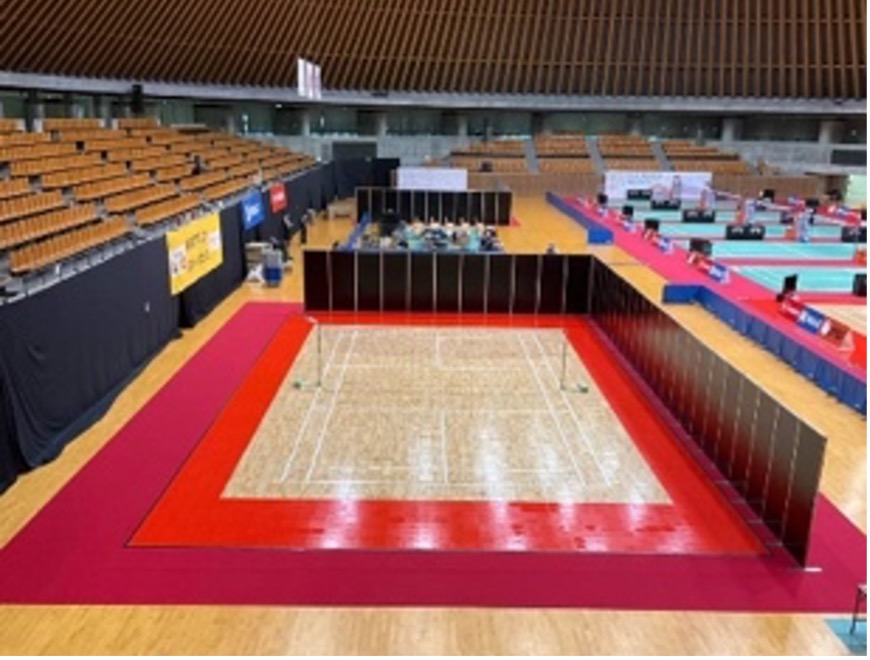 レンタルで増設した練習用コート