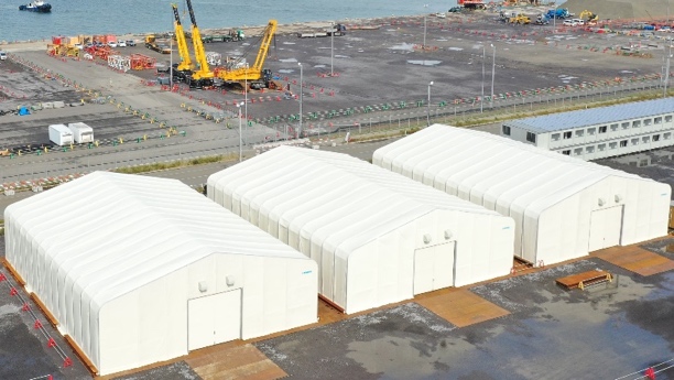 プラントなど大規模工事に活躍する大型レンタルテント倉庫