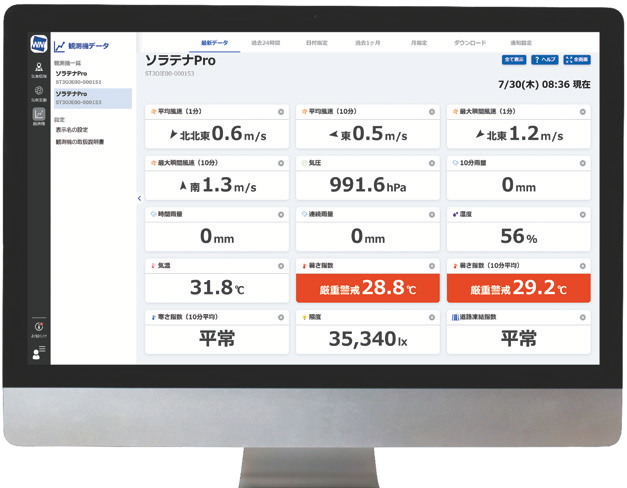 高性能気象IoTセンサー「ソラテナPro®」