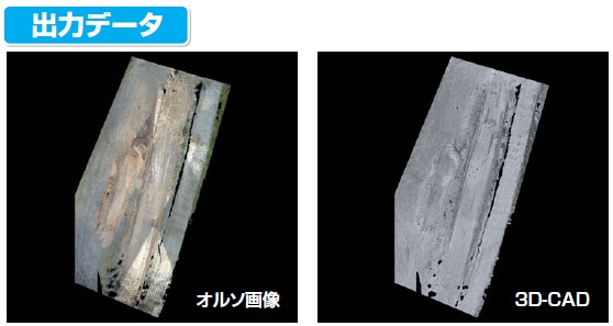 出力データ　オルソ画像　3D-CAD