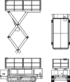 建設機械イラスト集 高所作業車 無足場系 西尾レントオール株式会社