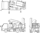 建設機械イラスト集「高所作業車(トラック式)」 | 西尾レントオール株式会社